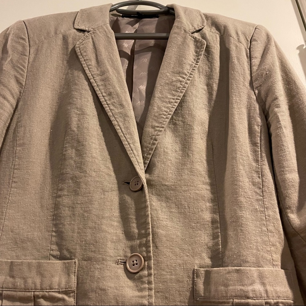 BCBGMaxazria Linen Blazer Jacket Size Medium - Picture 4 of 11